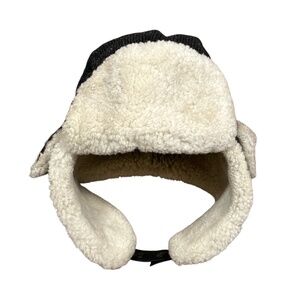 Tilley TWA1 Aviator Wool Shearling Leather Sherpa Fleece Winter Hat Mens Large